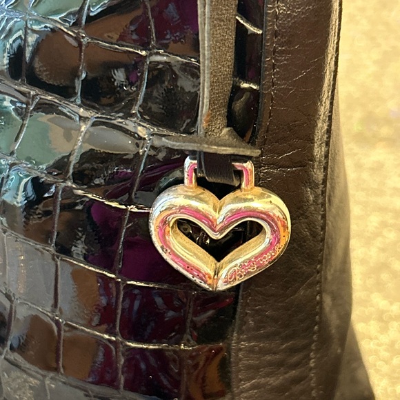 Brighton Black Croc-Embossed Tote Bag Approx. 13 x 9 x 4 - Picture 8 of 15